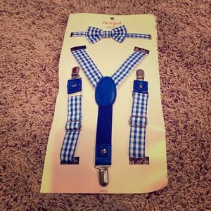 Cat & Jack Toddler Bow Tie & Suspender Set 2T-5T